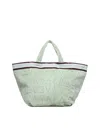 V73 Debossed Logo-print Beach Bag In Aloe