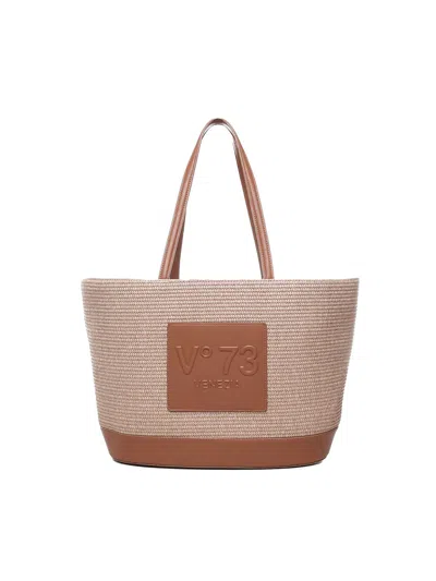 V73 Shopping Bag Cat In Naturale Cuoio