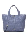 V73 Shopping Bag Ecopelle Margaret In Denim