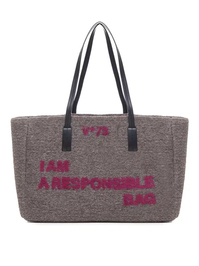 V73 Shopping Bag I Am Responsible Bag In Beis