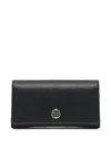 V73 Snap-closure Logo-plaque Wallet In Black
