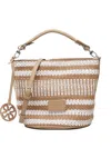 V73 Stefanie Woven Bucket Bag In Brown