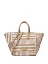 V73 Stefanie Woven Tote Bag In Brown