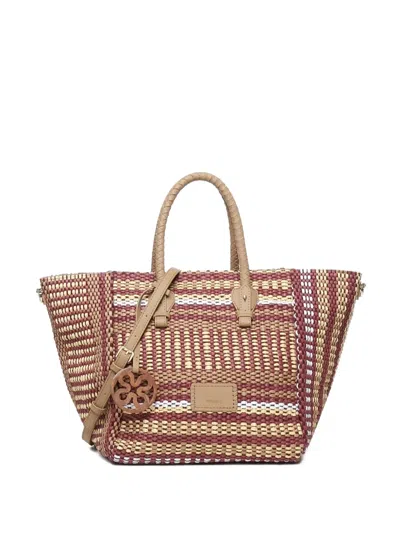 V73 STEFANIE WOVEN TOTE BAG