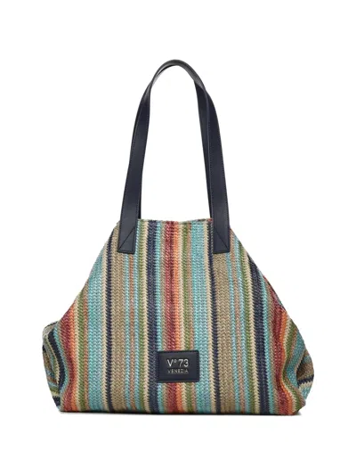 V73 Striped Top-handle Shoulder Bag In Multi