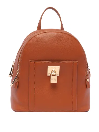 V73 Titania Padlock-detail Backpack In Brown