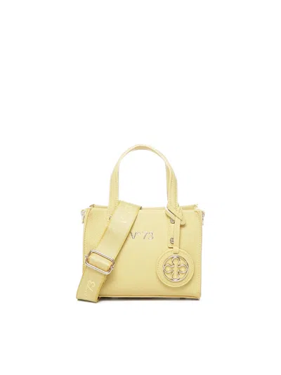 V73 Visia Handbag With Shoulder Strap In Yellow