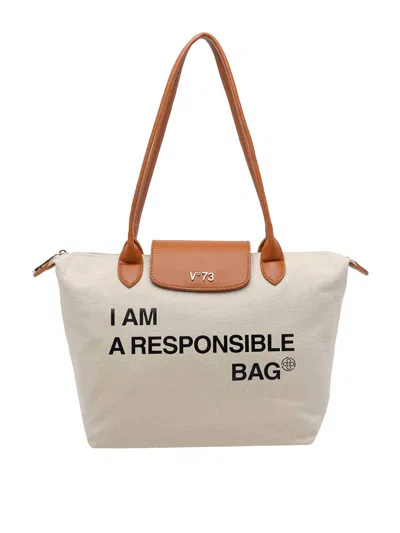 V73 V°73 White Responsible Tote Bag
