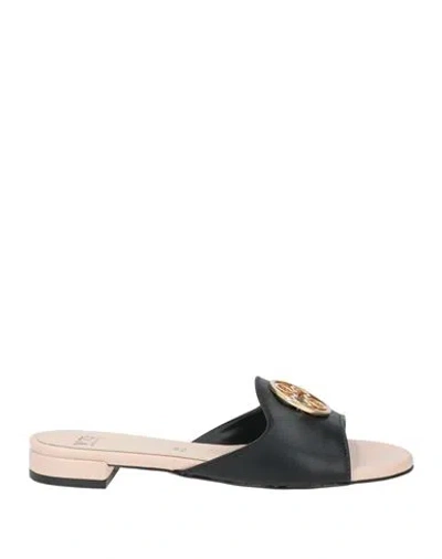 V73 Woman Sandals Black Size 7 Synthetic Material