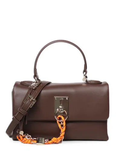 V73 Woven-chain Tote Bag In Brown
