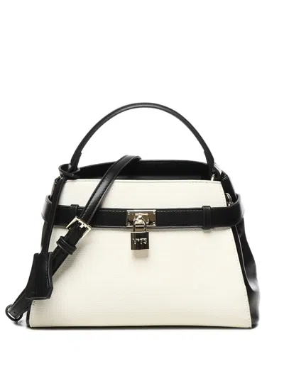 V73 Yui Two-tone Tote Bag In Neutrals