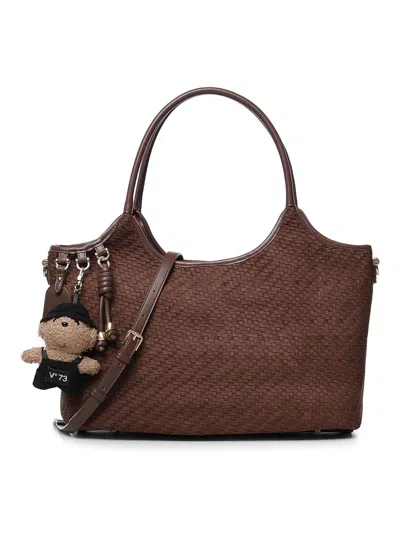 V73 Zelda Woven Bag In Dark Brown