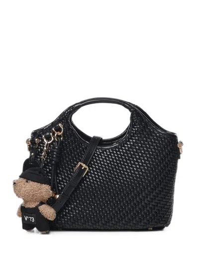 V73 Zelda Woven-effect Shoulder Bag In Blue
