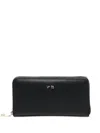 V73 Zip-around Wallet In Black