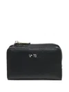 V73 Zip-fastening Wallet In Black
