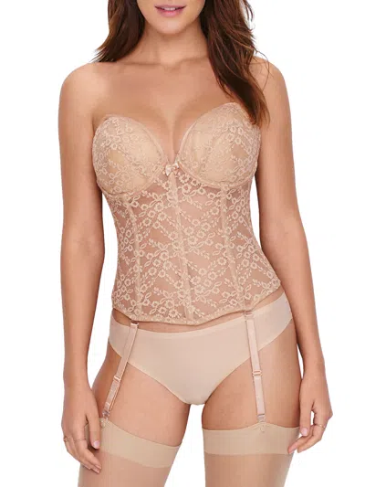 Va Bien Women's Lacey Strapless Bustier In Brown