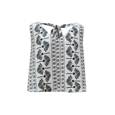 Vaai Floral Print Linen Tie-top - The Caroline In Multi