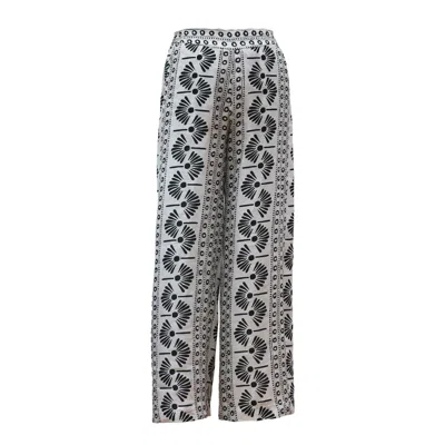 Vaai Floral Print Linen Trousers - The Kimberley In Black