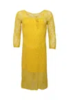 Vacanze Italiane Women's Dress  Vi25009 Senape In Yellow