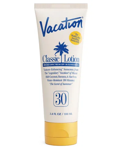Vacation Classic Lotion Spf 30 Sunscreen, 3.4 Oz. In Transparent