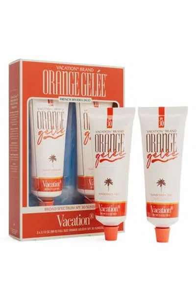 Vacation French Riviera Orange Gelée Spf 30 Sunscreen Gel Duo $46 Value In Transparent