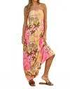 Vace Island Breeze Strapless Tie Back Maxi Dress In Pink In Pink