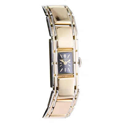 Pre-owned Vacheron Constantin 18kt Two Tone Gold Hand Made Art Deco Double Deployant 1920s In Multi