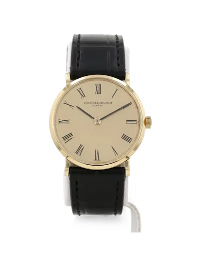 Pre-owned Vacheron Constantin 1970 28mm Round-case Watch In Gold