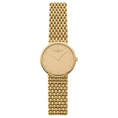 Pre-owned Vacheron Constantin 31039 18k Yg Ultra Thin Manual Diamond Dial 32mm 73g In Multiple
