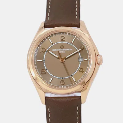 Pre-owned Vacheron Constantin Brown Rose Gold Fiftysix 4600e/000r-b576 Automatic Men's Wristwatch 40mm