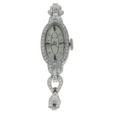 Pre-owned Vacheron Constantin Diamond Art Deco Ladies Watch Platinum Manual Carre 2.73ctw In Multi
