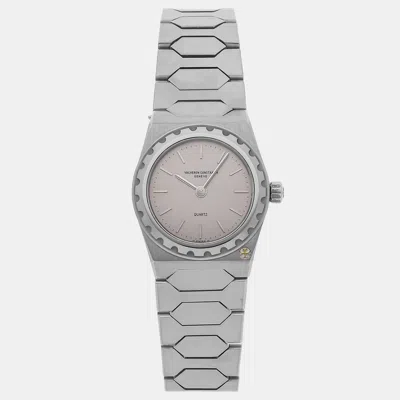 Pre-owned Vacheron Constantin Historiques 60001/411a-0000 Grey Stainless Steel Quartz Women's Watches 24mm