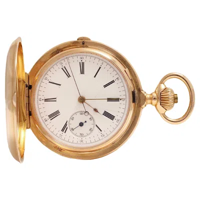 Pre-owned Vacheron Constantin Hunter Case Pocket Watch 1 Botton Chronograph 18kt Pink Gold