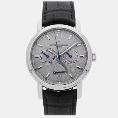 Pre-owned Vacheron Constantin Jubilee 85250/000p-9144 Silver Platinum Automatic Men's Wristwatch 40mm