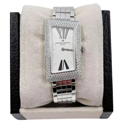Pre-owned Vacheron Constantin Ladies Cambree Asymmetric 25515/u01g-9233 18k White Gold