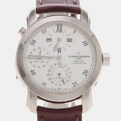 Pre-owned Vacheron Constantin Malte 42005/000g-8900 White White Gold Automatic Men's Watches 38mm