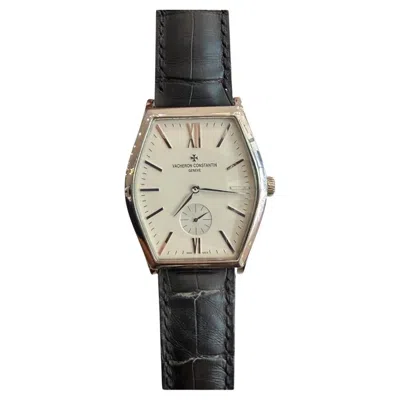 Pre-owned Vacheron Constantin Mens Malte 18k White Gold Watch 36×47mm Ref. 82130