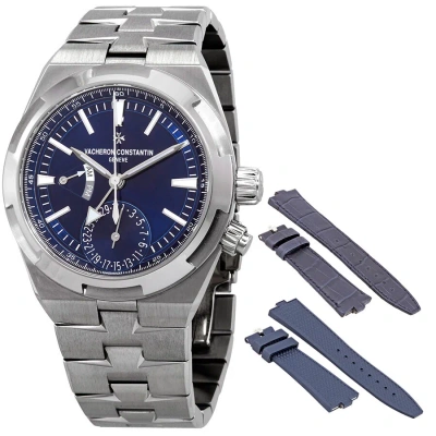 Vacheron Constantin Overseas Blue Dial Automatic Men's Dual Time Watch 7900v/110a-b334 In Metallic
