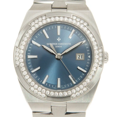Vacheron Constantin Overseas Quartz Diamond Blue Dial Ladies Watch 1205v/100a-b590 In Metallic