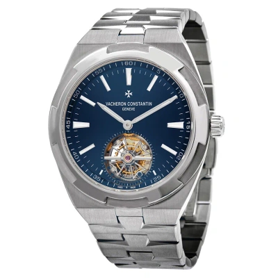 Vacheron Constantin Overseas Tourbillon Automatic Blue Dial Men's Watch 6000v/110a-b544 In Metallic