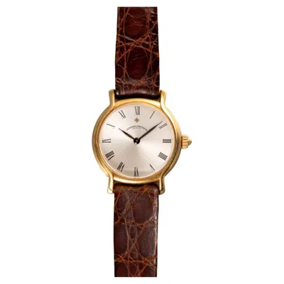 Pre-owned Vacheron Constantin Patrimony 11060/000j Silver Sunburst Dial 18k Yg 2000s In Multiple