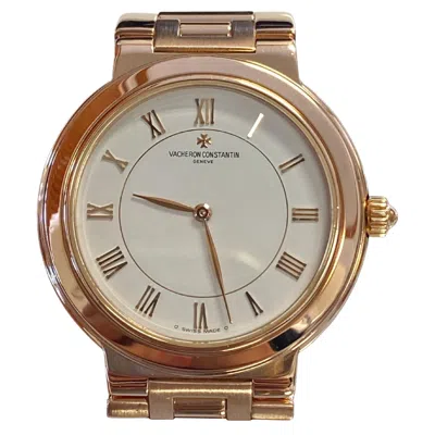 Pre-owned Vacheron Constantin Patrimony 18k Rose Gold Ultra Thin Dial In Red