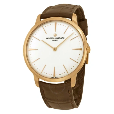 Vacheron Constantin Patrimony Grand Taille 18kt Rose Gold Manual Wind Men's Watch 81180000r-9159 In White