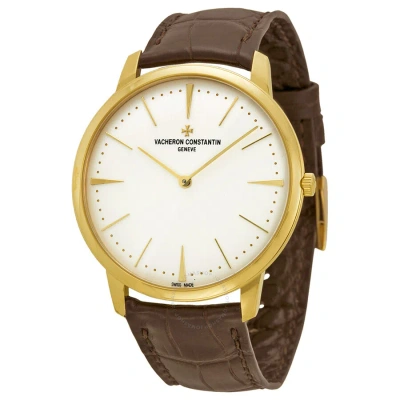 Vacheron Constantin Patrimony Grand Taille Manual Wind Silver Dial Brown Leather Men's Watch 8118000