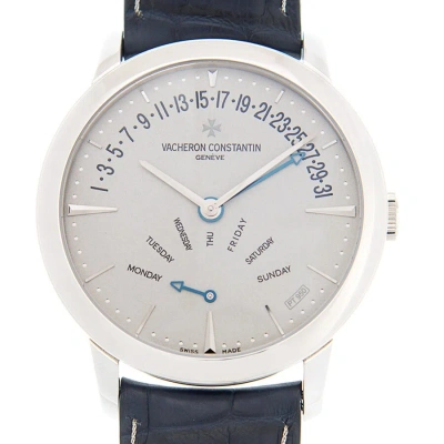 Vacheron Constantin Patrimony Traditionelle Automatic Silver Dial Watch 86020000p9345 In Blue / Platinum / Silver