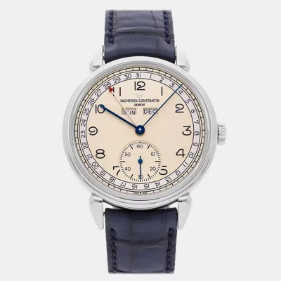Pre-owned Vacheron Constantin Historiques Triple Calendrier 1942 3110v/000a-b426 In Beige
