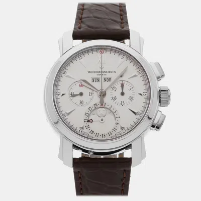Pre-owned Vacheron Constantin Malte Perpetual Calendar Chronograph 47112/000p-8915 In Silver