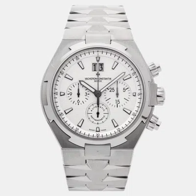 Pre-owned Vacheron Constantin Overseas Chronograph 49150/b01a-9095 In Silver
