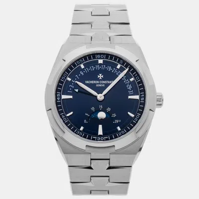 Pre-owned Vacheron Constantin Overseas Moon Phase Retrograde Date 4000v/210a-b911 Automatic 41 Mm In Blue
