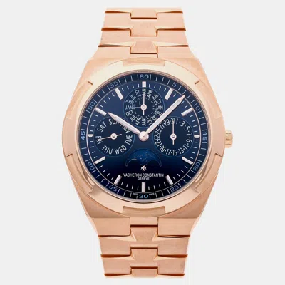 Pre-owned Vacheron Constantin Overseas Perpetual Calendar Ultra Thin 4300v/120r-b509 In Blue